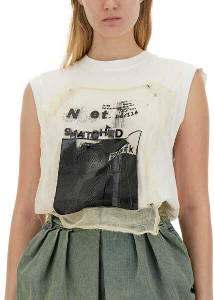 Tricouri Maison Margiela T-Shirt With Print WHITE Femei (BM 14009360) 3