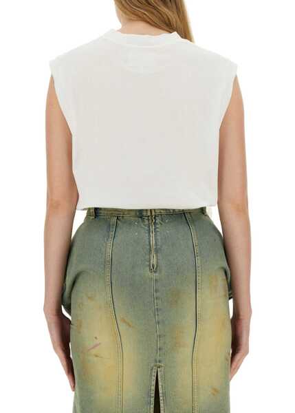 Tricouri Maison Margiela T-Shirt With Print WHITE Femei (BM 14009360) 4