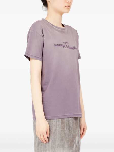 Tricouri Maison Margiela Reverse Logo T-Shirt PURPLE Femei (BM 14009417) 3