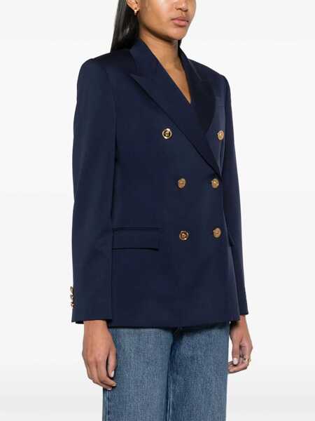 Sacouri Versace Double-Breasted Blazer BLUE Femei (BM 14009432) 3