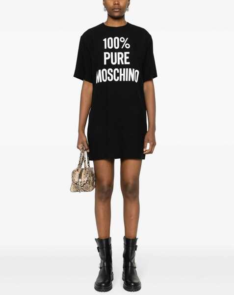 Rochii casual Moschino Dress With Logo BLACK Femei (BM 14010107) 2