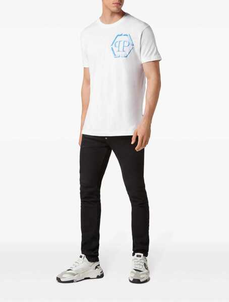 Tricouri Philipp Plein T-Shirt With Logo WHITE Barbati (BM 14010395) 2