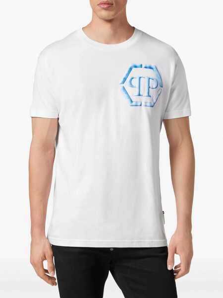 Tricouri Philipp Plein T-Shirt With Logo WHITE Barbati (BM 14010395) 3