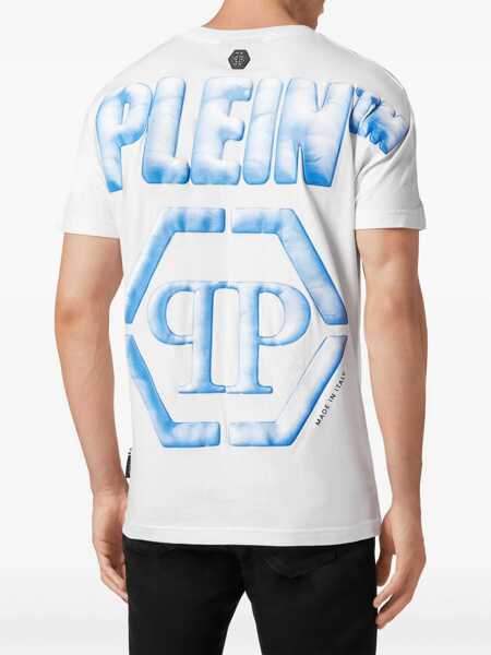 Tricouri Philipp Plein T-Shirt With Logo WHITE Barbati (BM 14010395) 4