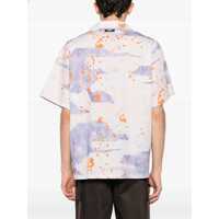 Camasi casual MSGM pentru Barbati - Camasi casual MSGM Bowling Shirt With Dripping Camo Print LILAC Barbati (BM 14010716) - B-mall.ro