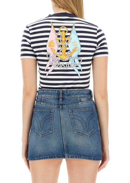 Tricouri Versace Nautical Stripe T-Shirt BLUE Femei (BM 14010755) 3