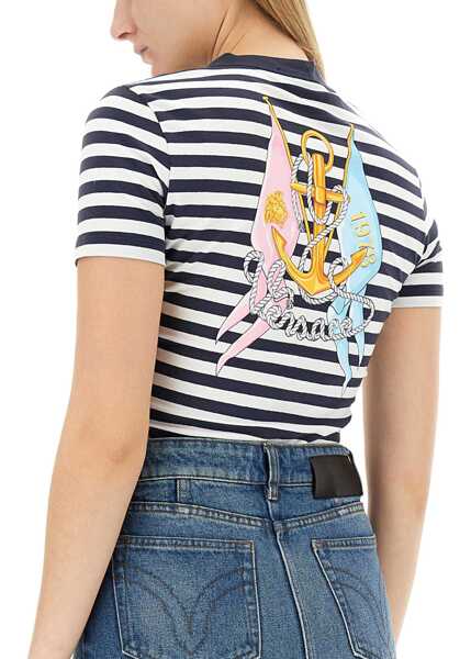 Tricouri Versace Nautical Stripe T-Shirt BLUE Femei (BM 14010755) 4