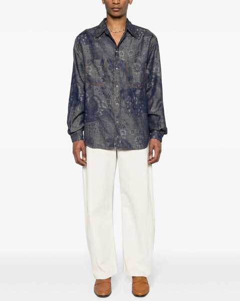 Camasi casual ETRO Paisley Pattern Shirt DENIM Barbati (BM 14011358) 2