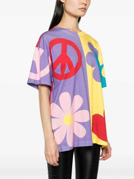 Tricouri MOSCHINO JEANS Jersey T-Shirt Symbols MULTICOLOUR Femei (BM 14011637) 3