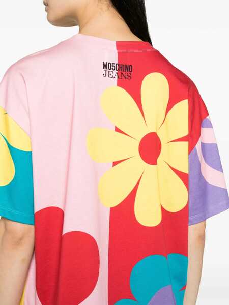 Tricouri MOSCHINO JEANS Jersey T-Shirt Symbols MULTICOLOUR Femei (BM 14011637) 5