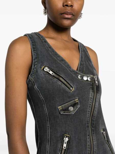 Rochii casual MOSCHINO JEANS Mini Dress BLACK Femei (BM 14011904) 5