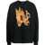 Palm Angels "Burning Monogram" Print Sweatshirt BLACK