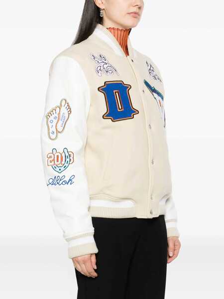 Jachete Off-White Varsity Jacket BEIGE Femei (BM 14012216) 3