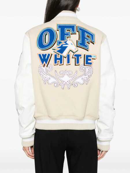 Jachete Off-White Varsity Jacket BEIGE Femei (BM 14012216) 4
