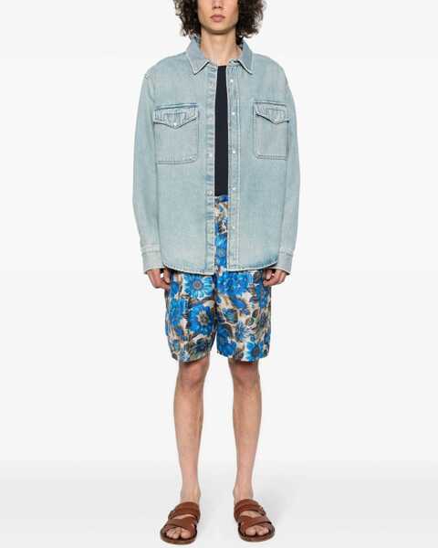 Pantaloni scurti Moschino Short All Over Blue Flower MULTICOLOUR Barbati (BM 14012699) 2