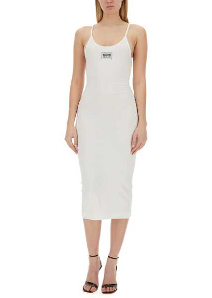 Rochii casual MOSCHINO JEANS Ribbed Dress WHITE Femei (BM 14013041) 2