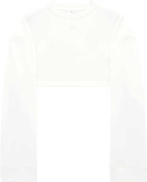 Bluze de trening COURRGES Cropped Sweatshirt WHITE Femei (BM 14013431) 1