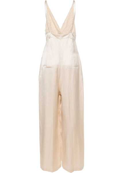 Salopete ALYSI Malfile Satin Jumpsuit BEIGE Femei (BM 14013689) 2
