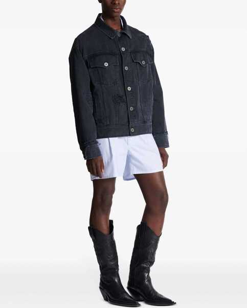 Sacouri office Balmain Denim Jacket BLACK Barbati (BM 14013734) 3