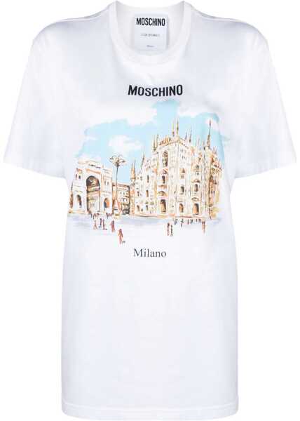 Tricouri Moschino T-Shirt With Logo WHITE Femei (BM 14013854) 1