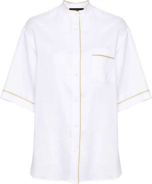 Bluze Fabiana Filippi Linen Shirt WHITE Femei (BM 14014961) 1