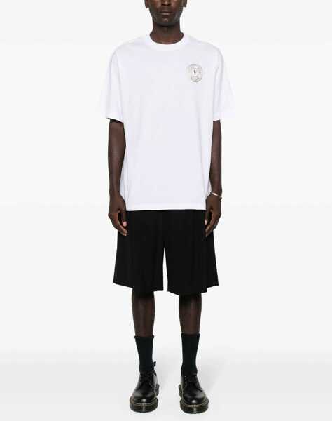 Tricouri Versace Jeans Couture T-Shirt With Logo WHITE Barbati (BM 14015006) 2