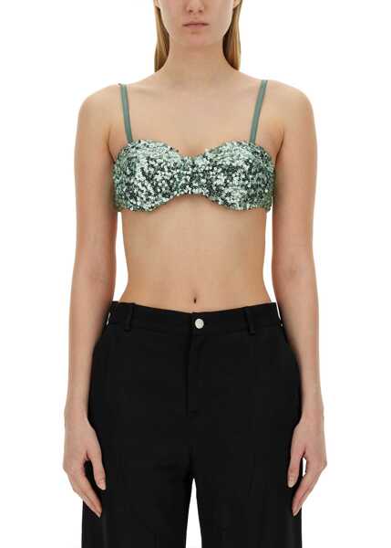 Bluze MOSCHINO JEANS Sequined Top BABY BLUE Femei (BM 14015129) 1