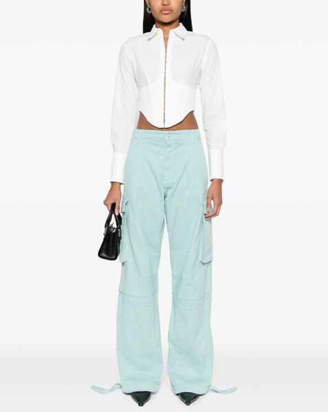 Pantaloni casual MOSCHINO JEANS Cargo Pants BABY BLUE Femei (BM 14015345) 2