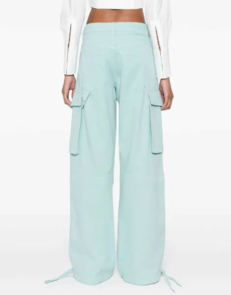 Pantaloni casual MOSCHINO JEANS Cargo Pants BABY BLUE Femei (BM 14015345) 4