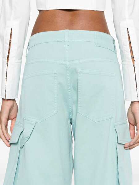 Pantaloni casual MOSCHINO JEANS Cargo Pants BABY BLUE Femei (BM 14015345) 5