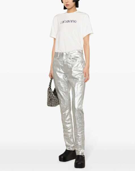 Tricouri RABANNE T-Shirt With Logo WHITE Femei (BM 14015591) 3