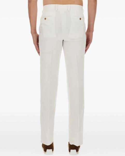 Pantaloni casual Lardini Striaght Leg Pants WHITE Barbati (BM 14015630) 4