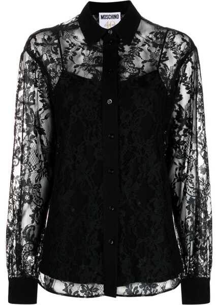 Camasi elegante Moschino Lace Shirt BLACK Femei (BM 14015840) 1