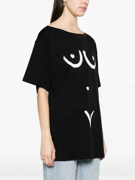 Tricouri Moschino Interlock Body Print T-Shirt BLACK Femei (BM 14015897) 3