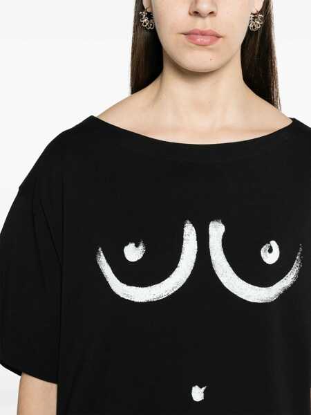 Tricouri Moschino Interlock Body Print T-Shirt BLACK Femei (BM 14015897) 5