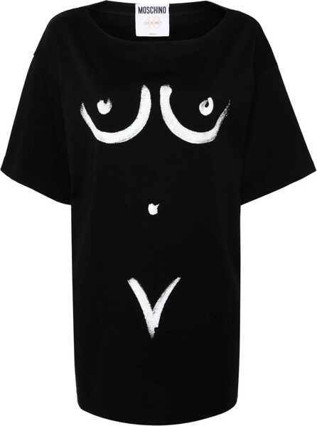 Tricouri Moschino Interlock Body Print T-Shirt BLACK Femei (BM 14015897) 1