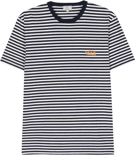 Tricouri Woolrich Striped T-Shirt BLUE Barbati (BM 14016134) 1