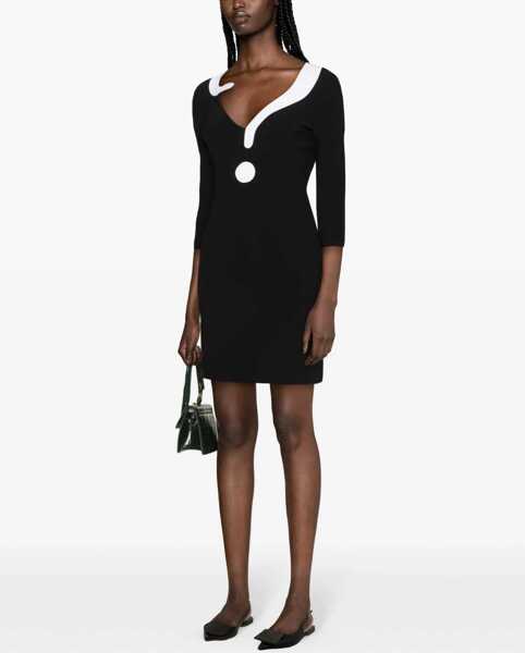 Rochii casual Moschino Crepe House Symbols Dress ? BLACK Femei (BM 14016353) 3