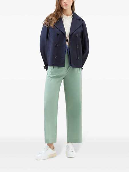 Sacouri Woolrich Woolrich Double-Breasted Jacket BLUE Femei (BM 14021921) 2