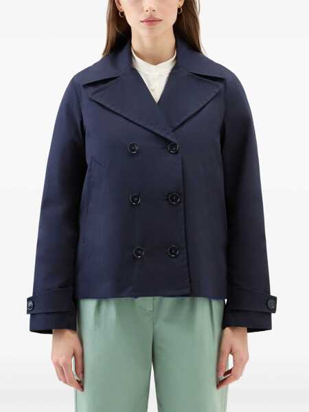 Sacouri Woolrich Woolrich Double-Breasted Jacket BLUE Femei (BM 14021921) 3