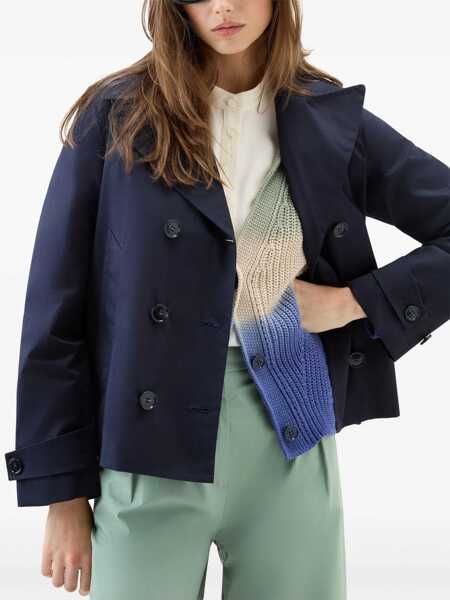 Sacouri Woolrich Woolrich Double-Breasted Jacket BLUE Femei (BM 14021921) 5