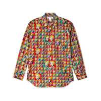 Camasi Comme Des Garçons Printed Cotton Shirt Barbati