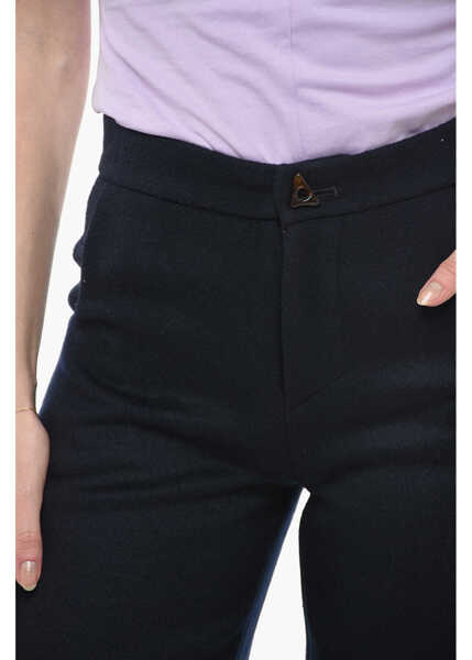 Pantaloni casual AERON Straight Fit Wool Harbour Pants Blue Femei (BM 14022866) 3