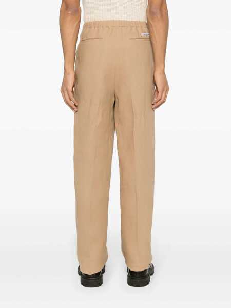Pantaloni Fendi Fendi Canvas Trousers Beige Barbati (BM 14023685) 4