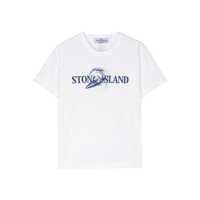 Tricouri White t-shirt with blue prints Baieti