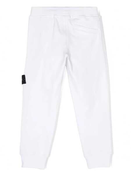 Pantaloni de trening Stone Island White fleece jogging pants White Baieti (BM 14024930) 2