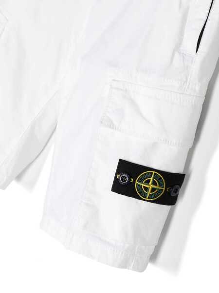 Pantaloni scurti Stone Island White Bermuda shorts White Baieti (BM 14024972) 3