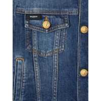 Geci pentru Fete - Paltoane Balmain Denim jacket Blue Fete (BM 14025170) - B-mall.ro