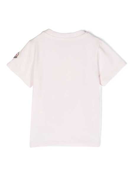 Tricouri Moncler Pink t-shirt with logo Pink Fete (BM 14026490) 2
