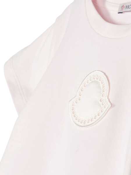 Tricouri Moncler Pink t-shirt with logo Pink Fete (BM 14026490) 3